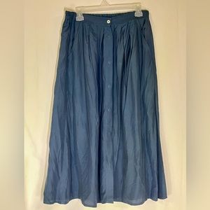 Vintage button front midi skirt